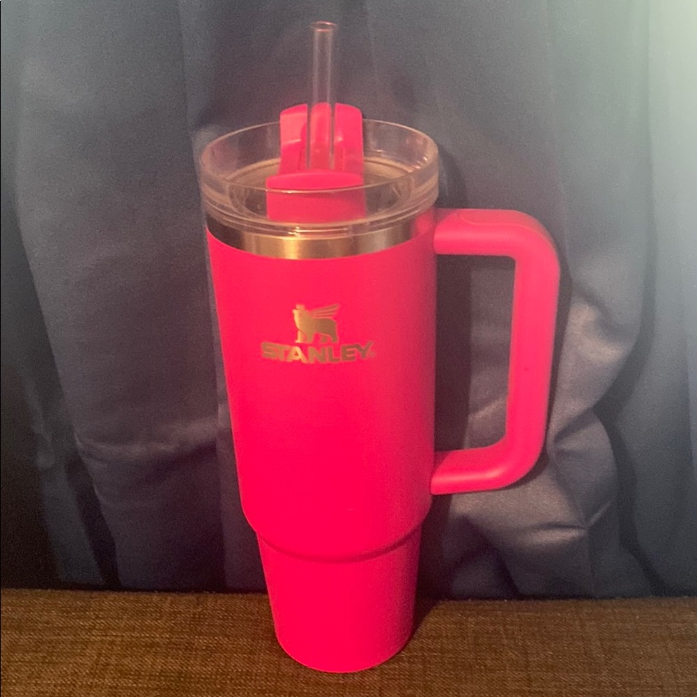 Stanley Pink Tumbler with Straw